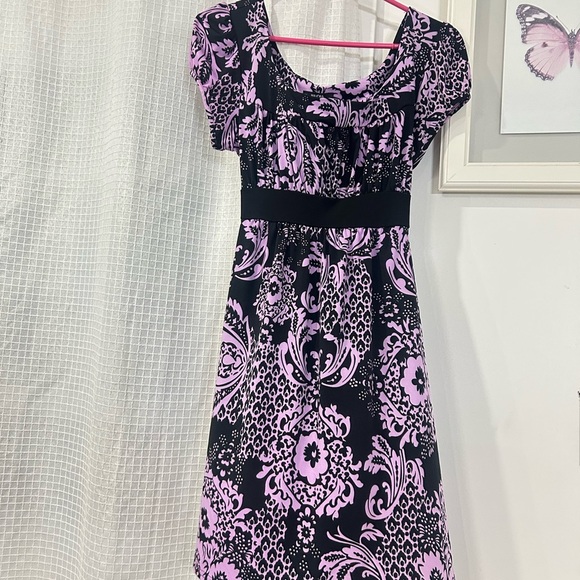 Majora purple and black babydoll dress - Picture 2 of 5